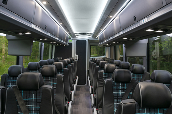 charter bus leather seating